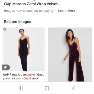 Gap Size 14 Maroon Jumpsuit NWT